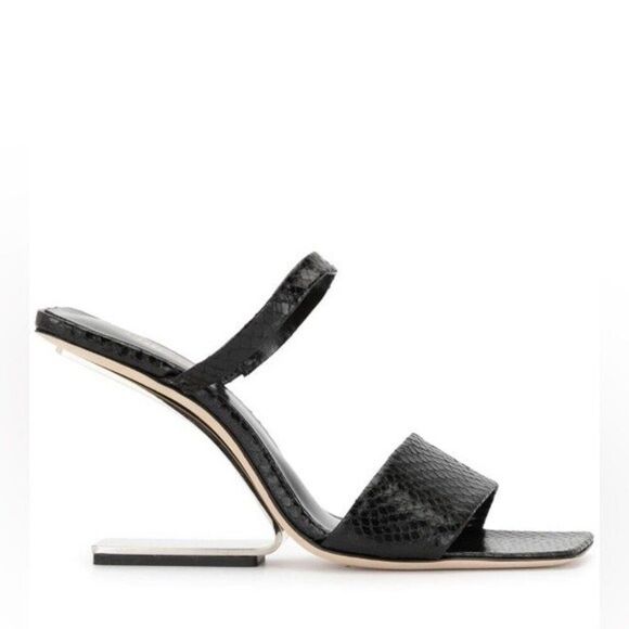 Cult Gaia BLACK Rene Cut-Out Heel Sandals, x Revolve, New, EU 38 - Picture 6 of 16